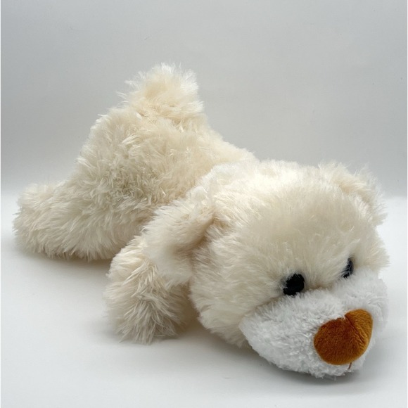 Greenbrier International Other - Plush Greenbrier Fuzzy Friend White Bear 12" Brown Nose Sewn Eyes Stuffed Animal